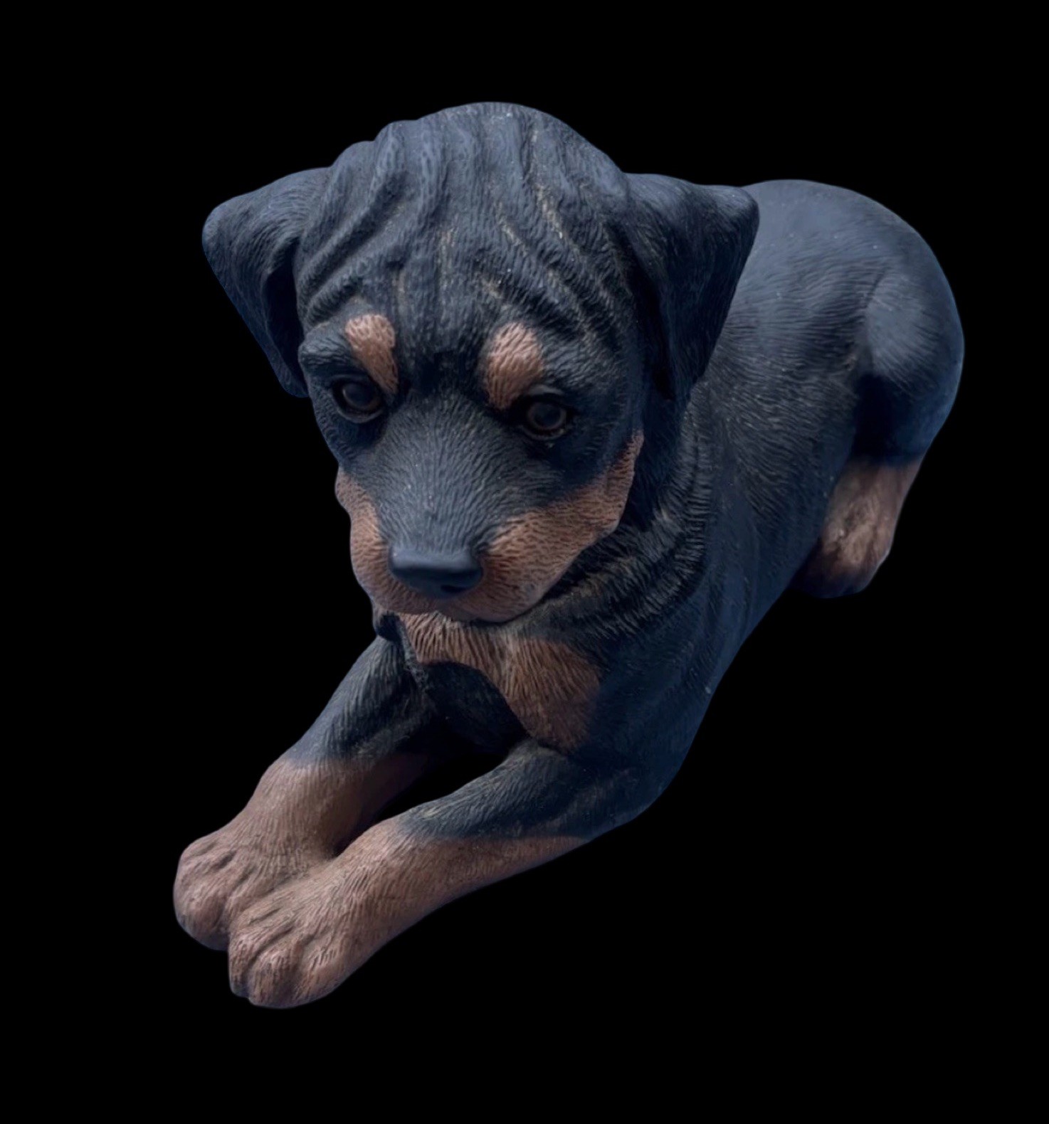 Vintage Rottweiler Dog Statue  14”
