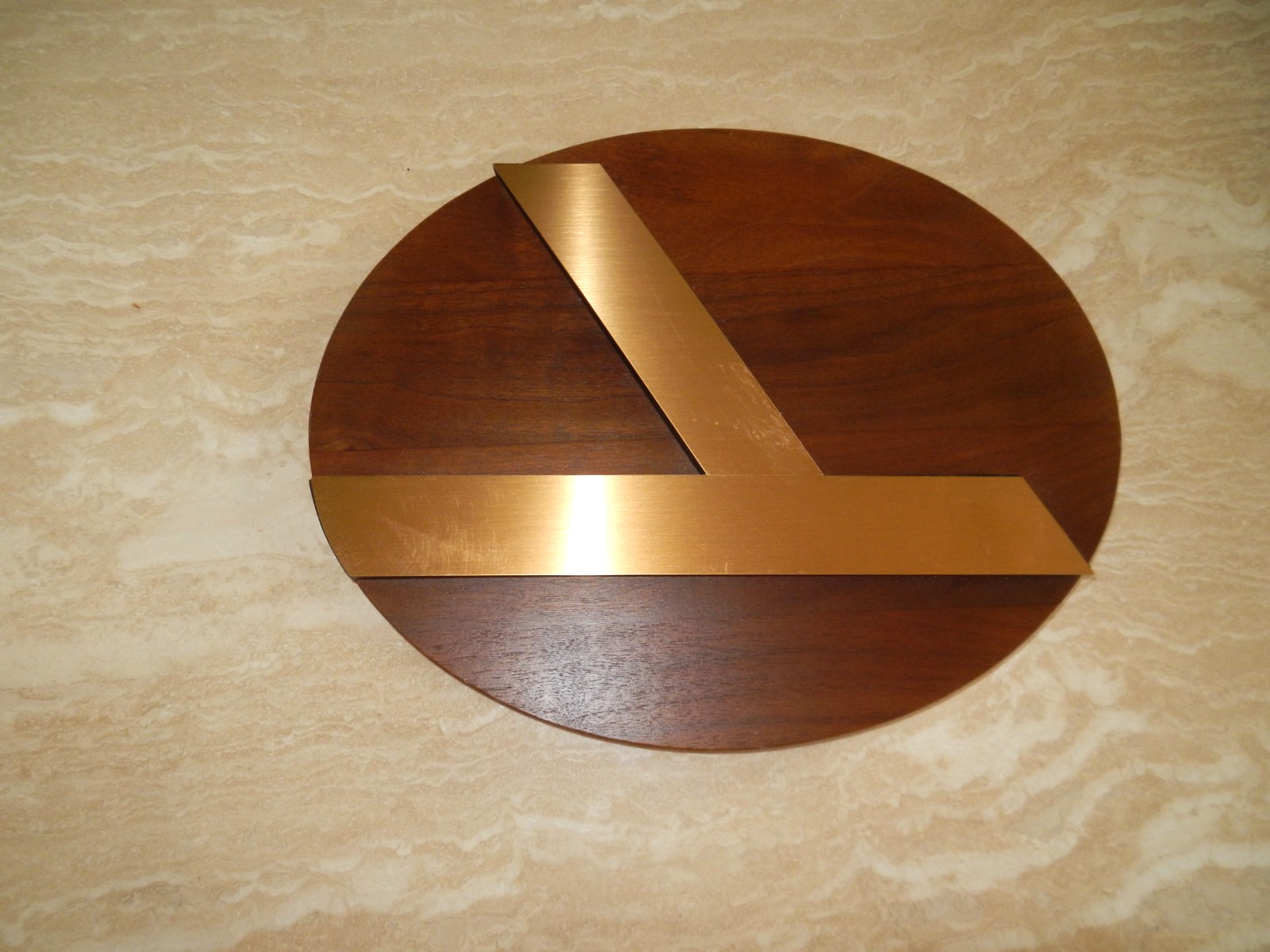 Vintage Eastern Airlines Large Wooden Wall Plaque Hockey Stick Brass Logo