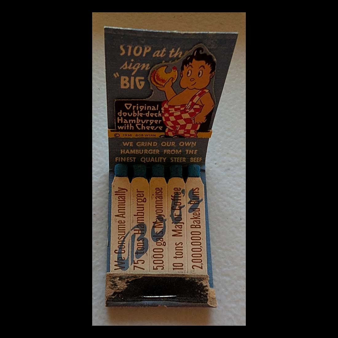Feature Matchbook Full Book Bob\'s Drive-In - Glendale & Burbank, CA