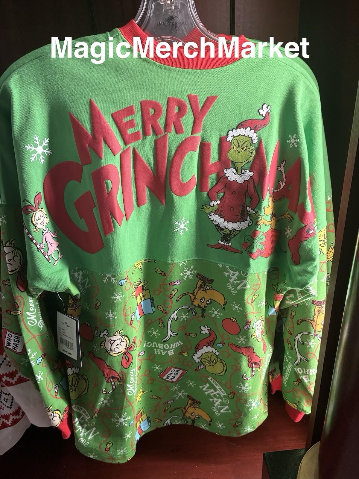 Universal Studios Christmas The Grinch Merry Grinchmas Spirit Jersey S