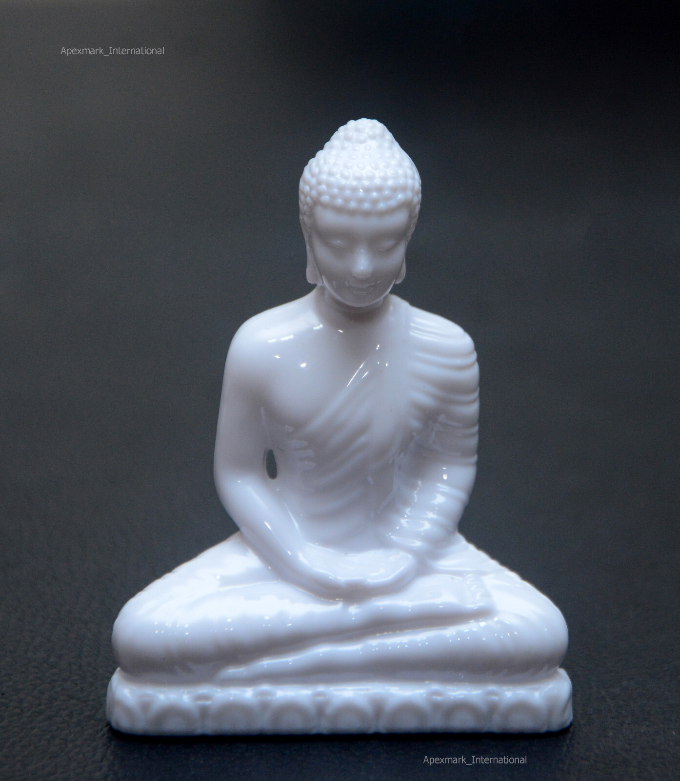 Large Resin White Buddha Statue Figurine Car Dashboard & Home Room Office Décor