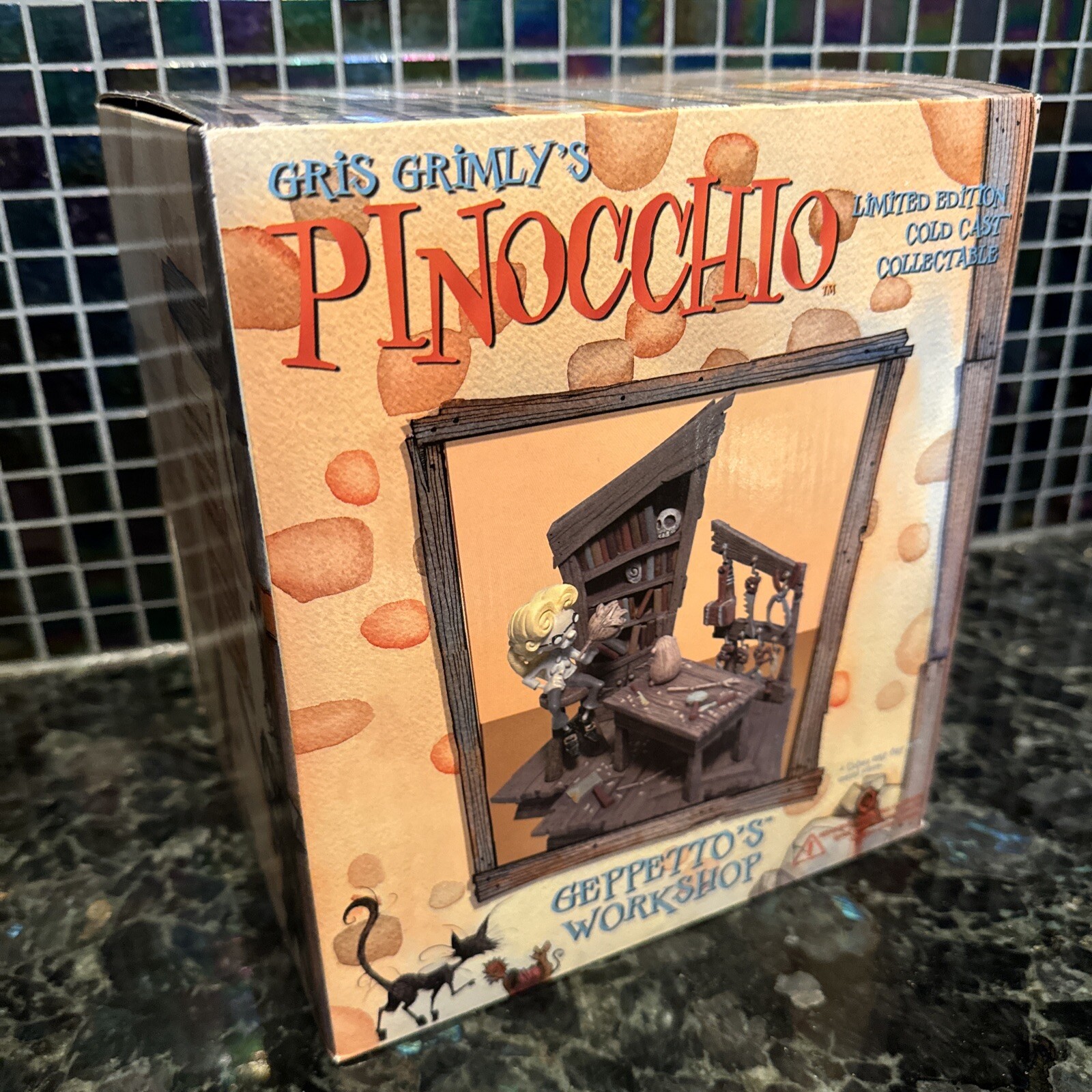 Mad Creations Gris Grimly Pinocchio Geppetto's Workshop Cold Cast Collectible  