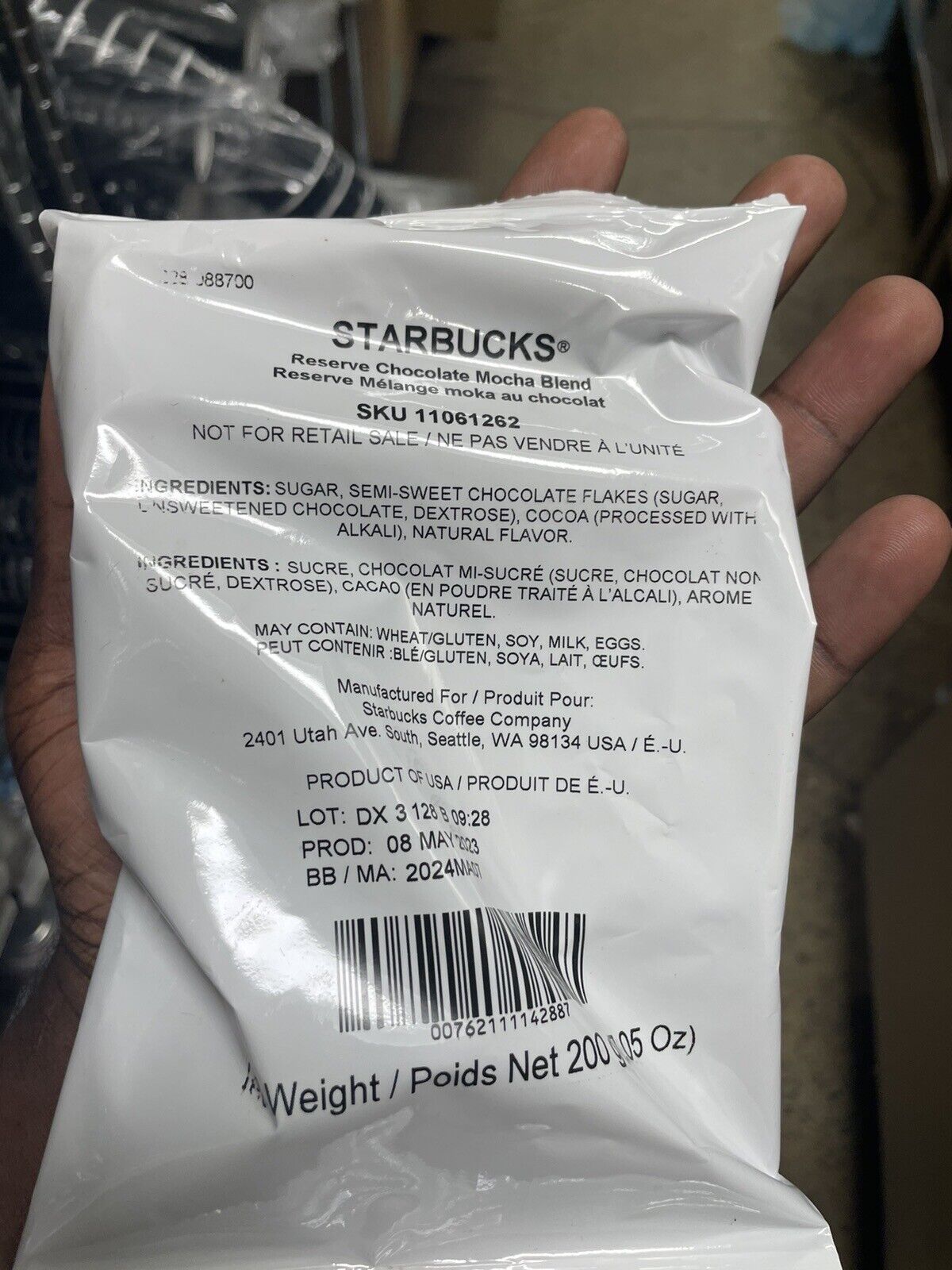 New Starbucks 7.5OZ Dark Mocha Powder  ⭐️SHIP SAME DAY⭐️