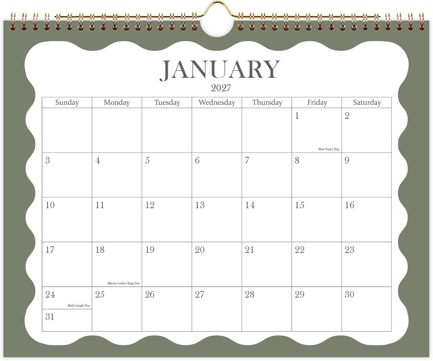 2027 Wall Calendar, 8.5 X 11 Inch Monthly Calendar 2027-2028, Jan 2027-Jun 2028,