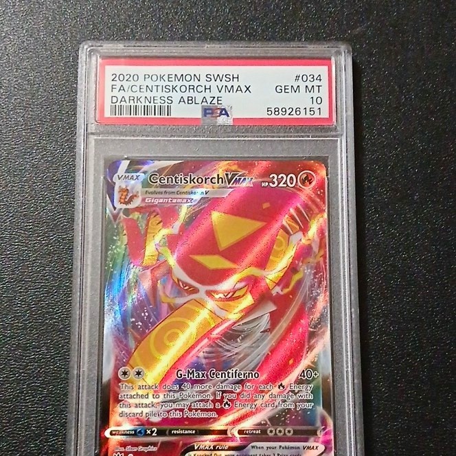 Pokémon TCG 2020 Darkness Ablaze Centiskorch VMAX 034/189 Holo PSA 10