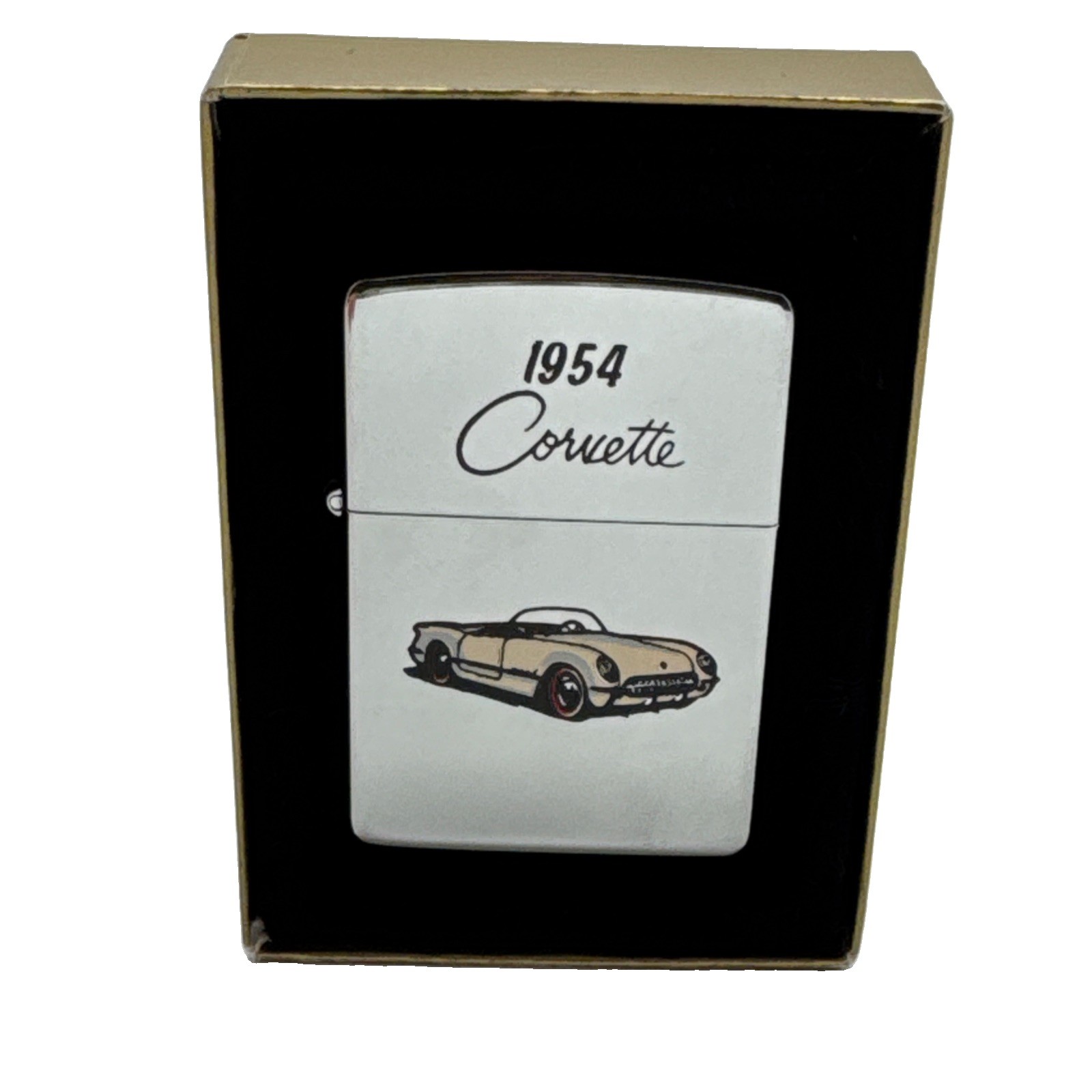 Vintage 1990 Zippo 1954 Corvette Zippo Lighter Corvette Lighter VG