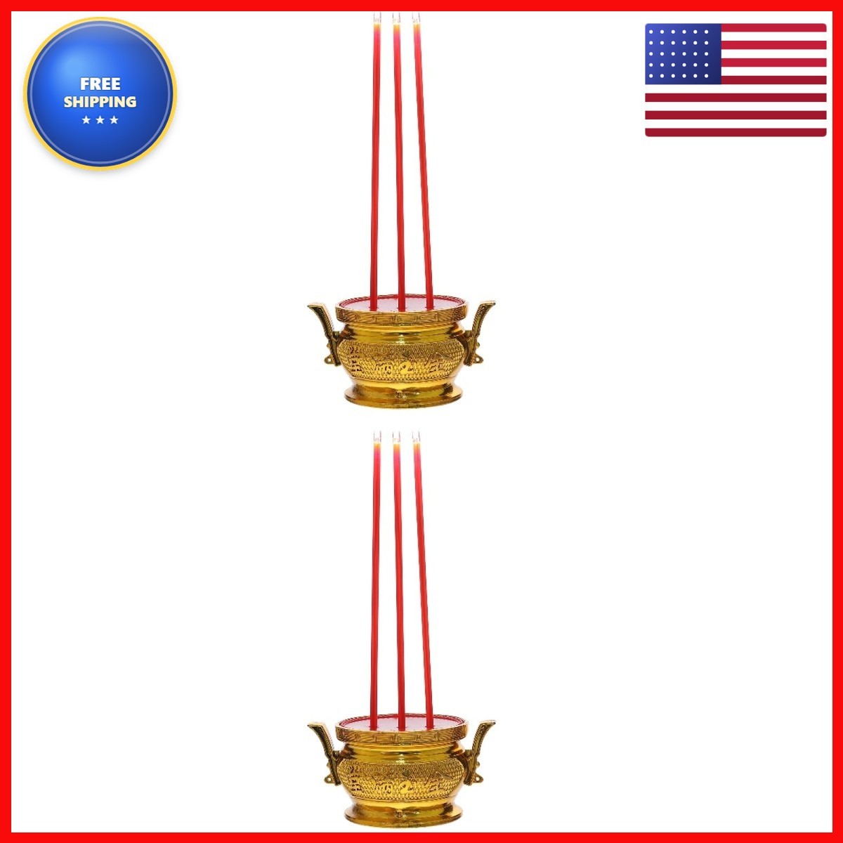PRETYZOOM 2pcs Electronic Incense Burner LED Light Table Decor PRETYZOOM 2pcs Electronic Incense Burner LED Light Table Decor