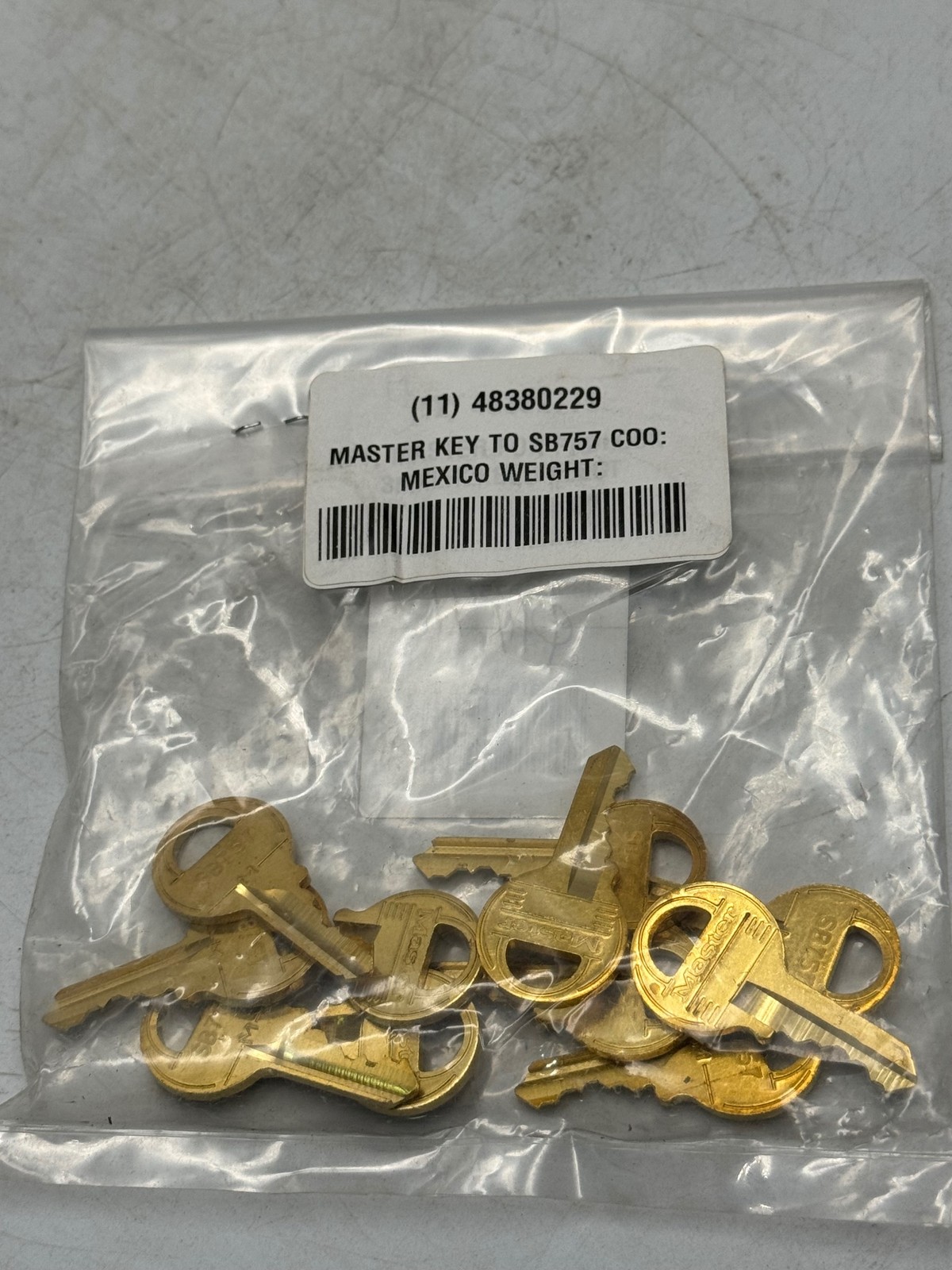 Master Lock Padlock Key for SB757 (Pack of 11)