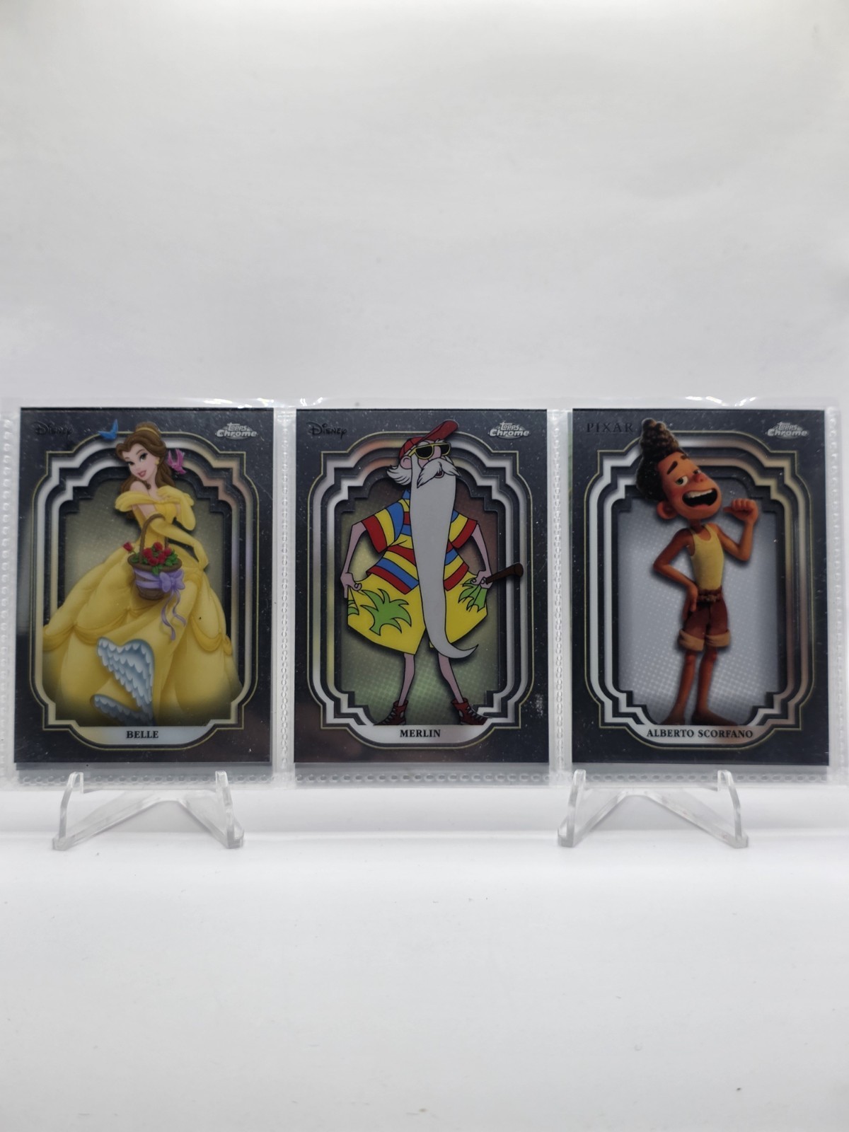 2024/25 Topps Chrome Disney Lot (9) Base - Belle Merlin Tigger Elsa Boo Jack-...
