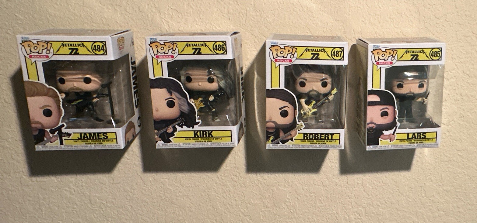 Funko Pop Metallica Full Set of BAND(484-487)JAMES Lars Kirk Robert Vinyl Fig