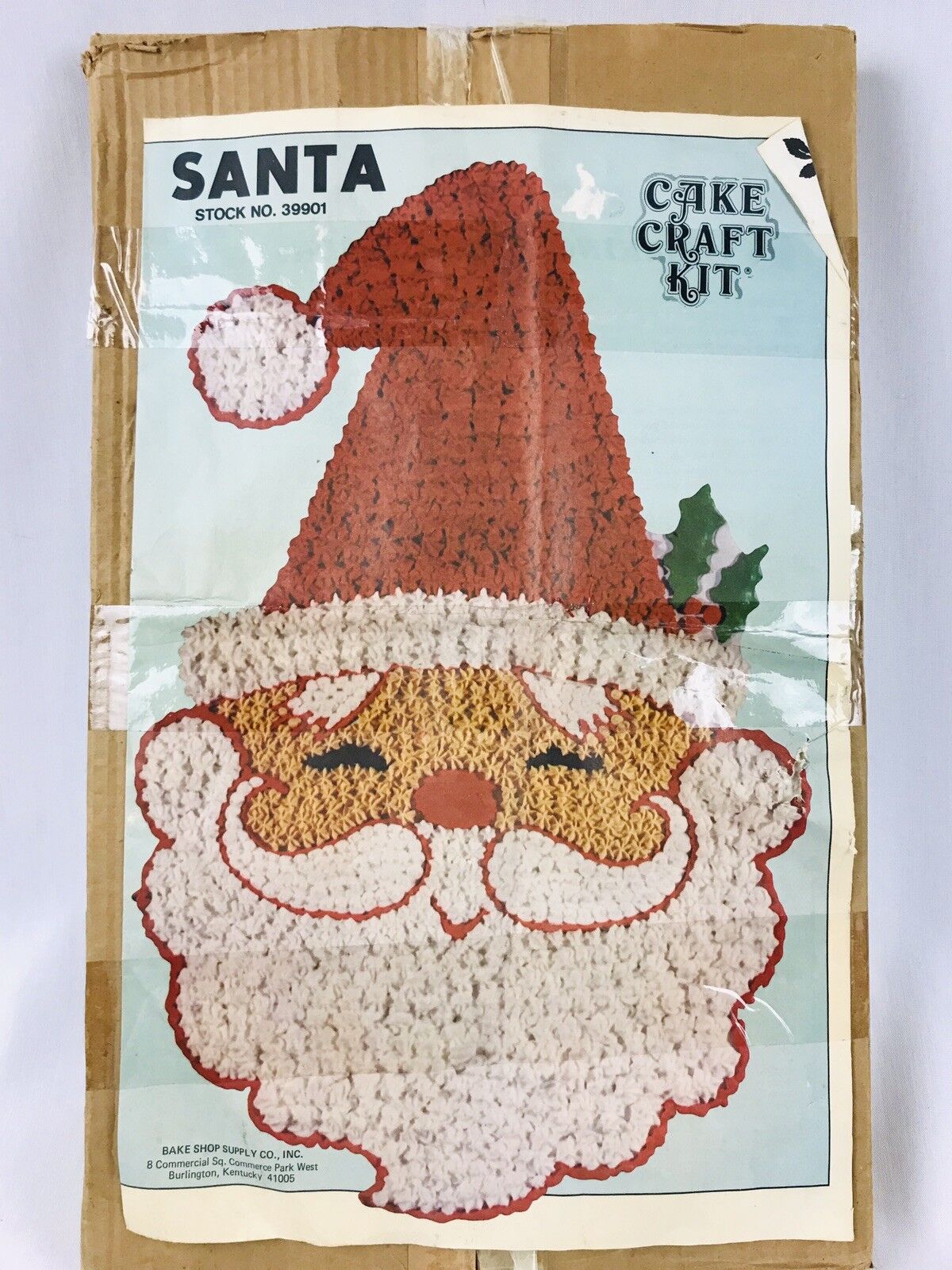 Vintage Santa Christmas Cake Decorating Kit in Box Bake Shop Supply Co MCM