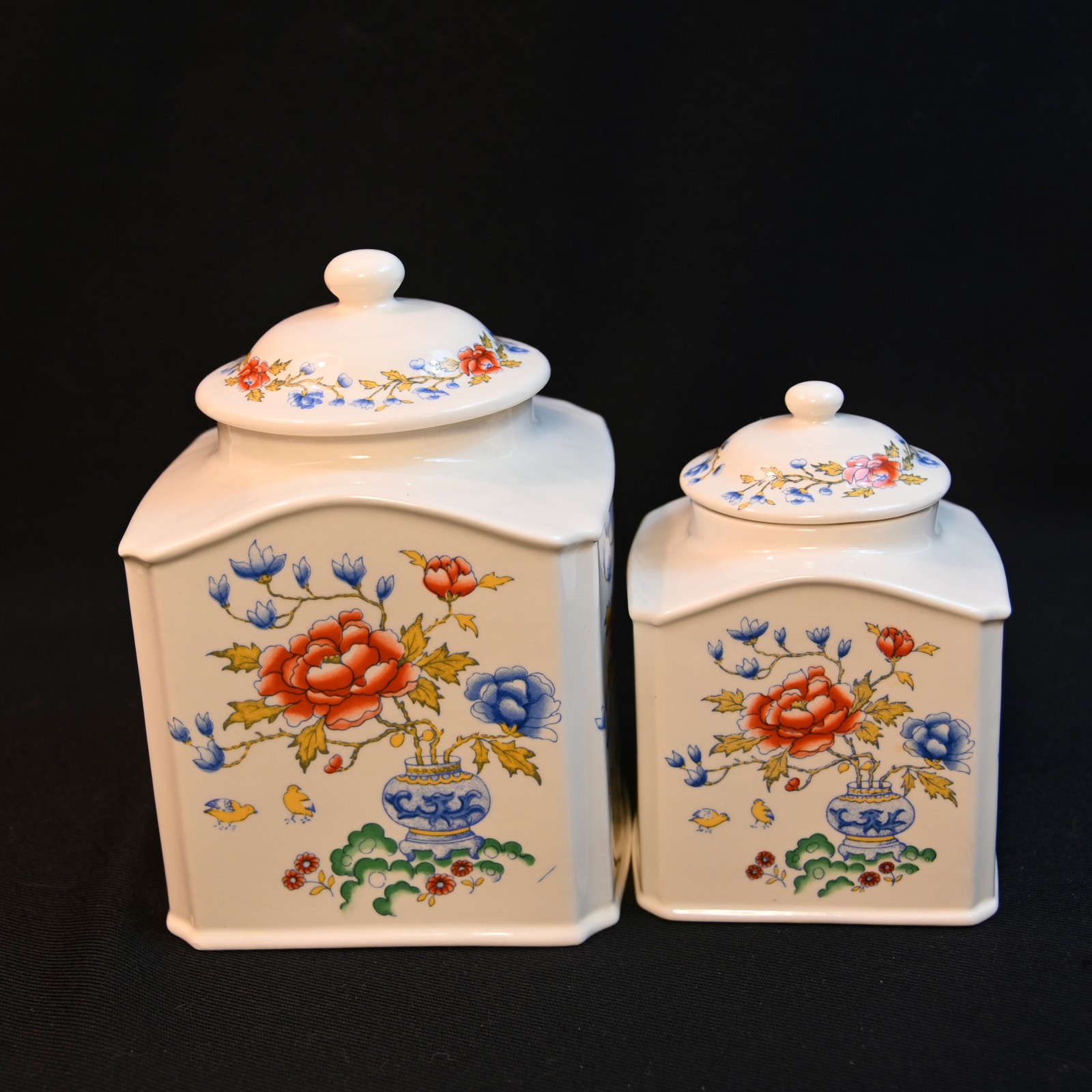 Mason's Canister Jars Set of 2 Square 4.5