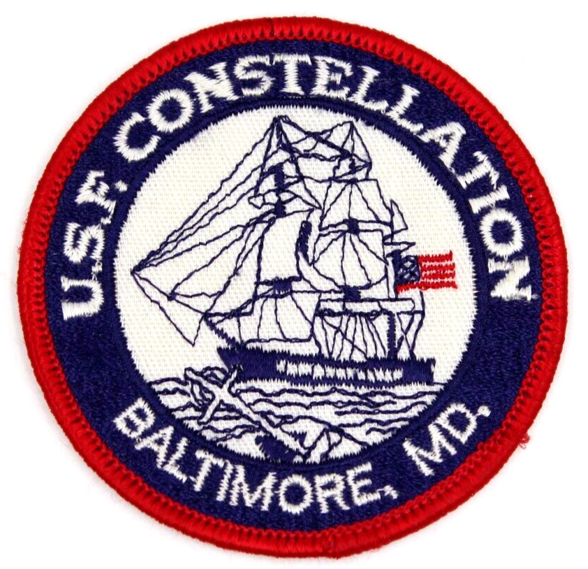 Vintage U.S.F. Constellation Patch Baltimore, Maryland Red Border
