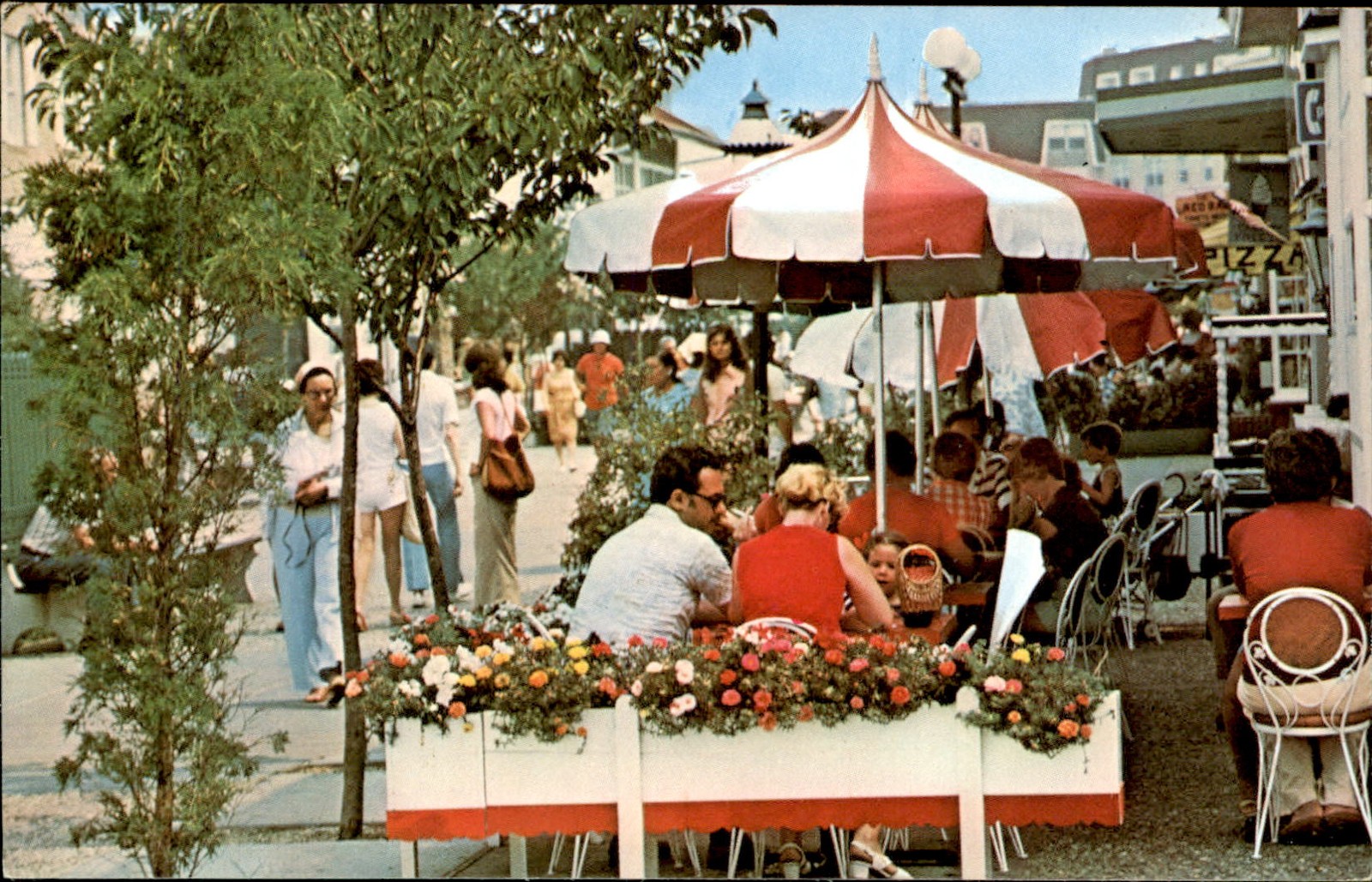 Cape May NJ Luncheon on Victorian Mall Curt Teich c1950s-60s Vintage Postcard