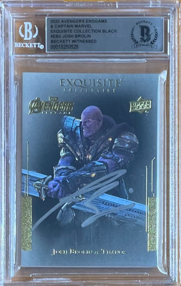 JOSH BROLIN SIGNED 2020 AVENGERS ENDGAME UD EXQUISITE COLLECTION BAS BGS AUTO