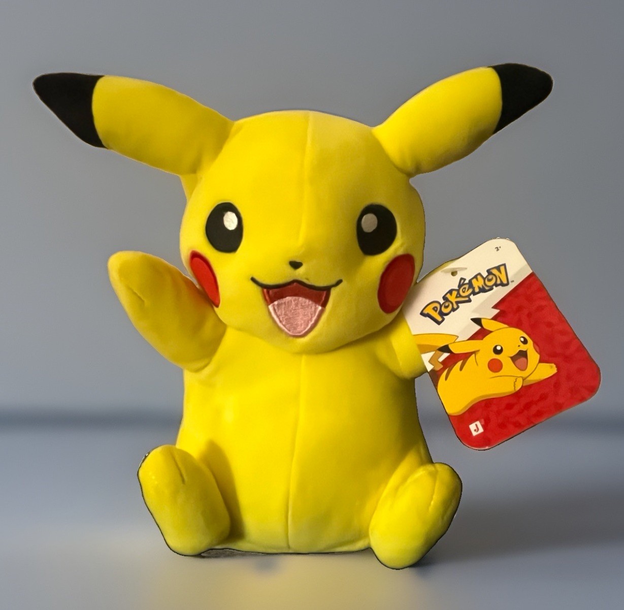 Jazwares Pokemon Pikachu Plush Figure, 8 Inch, Soft Polyester Stuffed Toy,