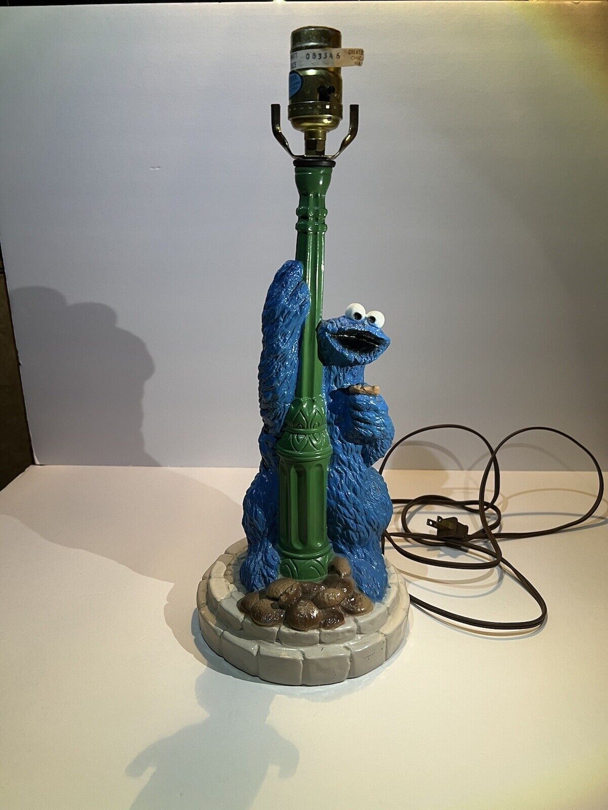 Vintage 1970s Jim Hensons Muppets Inc Sesame Street Cookie Monster Table Lamp