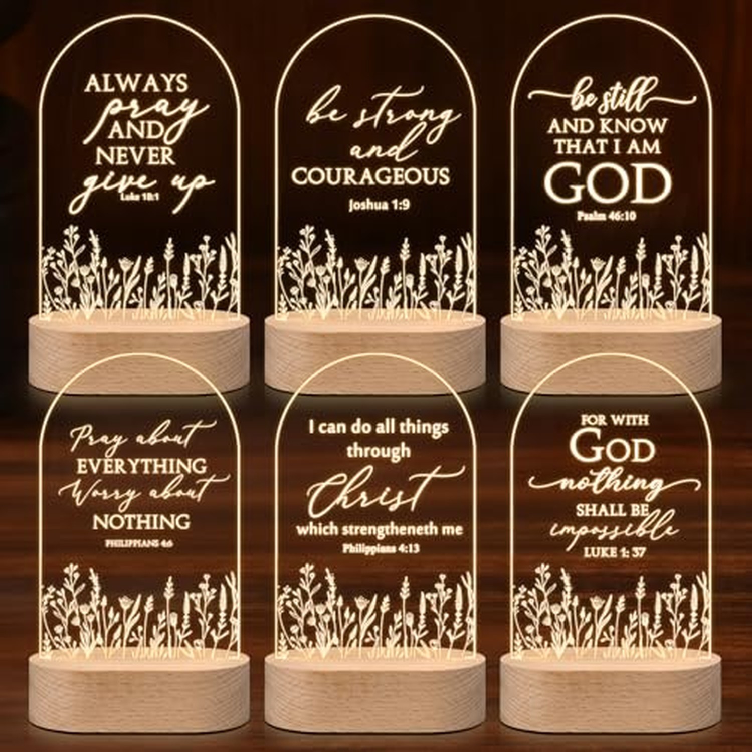 6 Pcs Christian Gifts for Women Faith Ladies Group Bulk Acrylic Bible Verse N... 6 Pcs Christian Gifts for Women Faith Ladies Group Bulk Acrylic Bible Verse N...