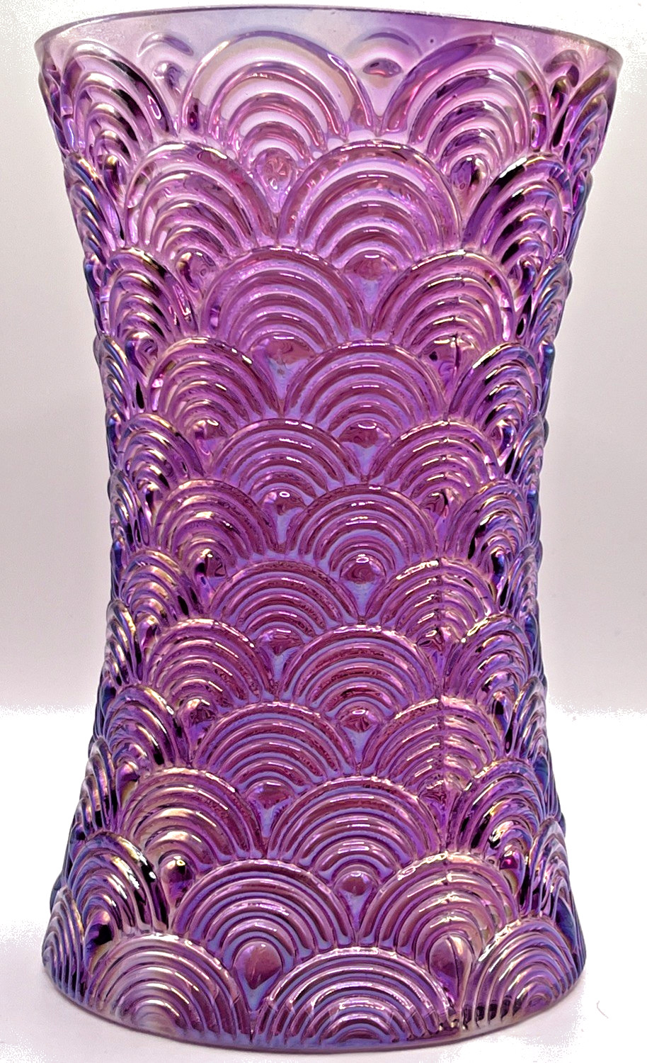 ProFflowers Purple Iridescent Art Glass Vase 8