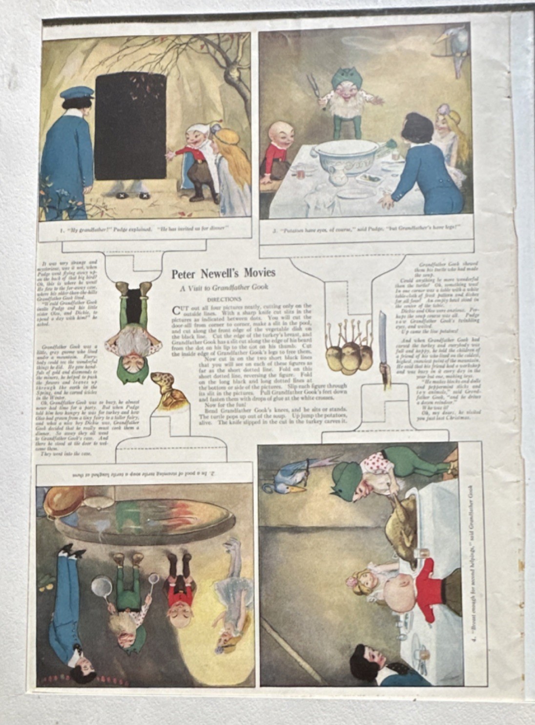 1915 “Peter Newell’s Movies A Visit to Grandfather ..” Paper Toy The Delineator 1915 “Peter Newell’s Movies A Visit to Grandfather ..” Paper Toy The Delineator