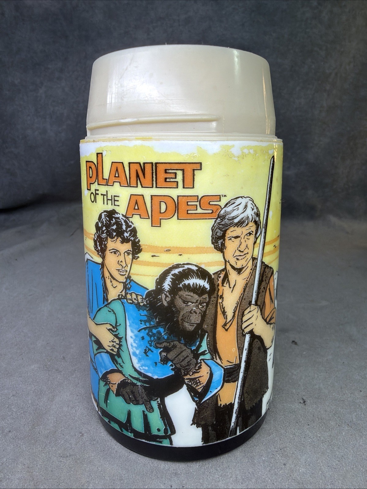 VTG 1974 Aladdin Industries Planet of the Apes Thermos Missing Interior Lid VTG 1974 Aladdin Industries Planet of the Apes Thermos Missing Interior Lid