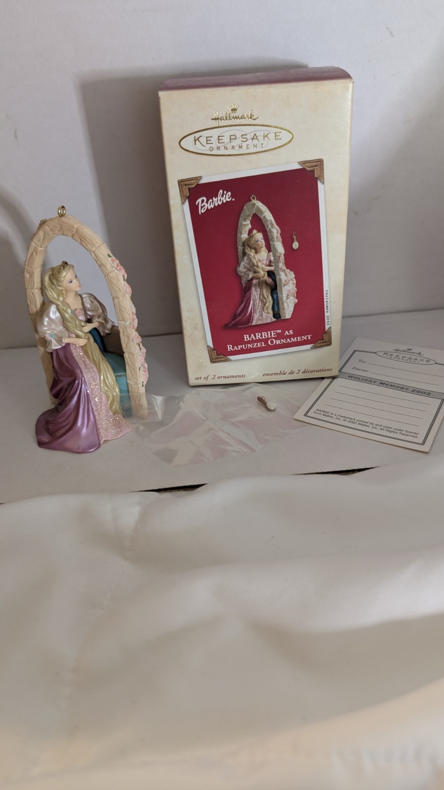 Hallmark Keepsake Barbie as Rapunzel 2002 with Hairbrush And Card Pre-owned Hallmark Keepsake Barbie as Rapunzel 2002 with Hairbrush And Card Pre-owned