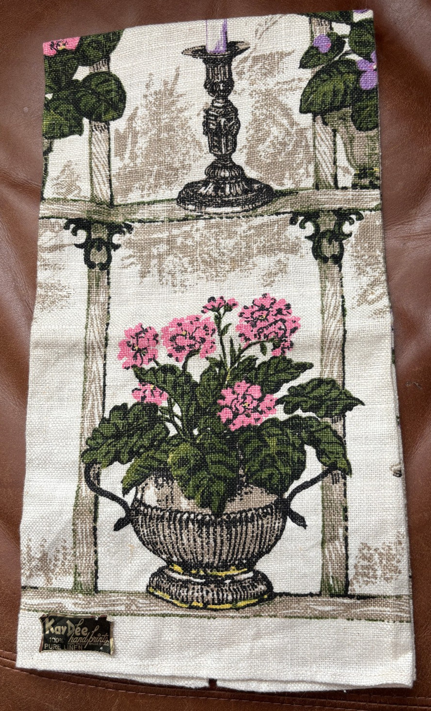 Vintage Kay Dee 100% Pure Linen Tea / Hand Towel w/ Original Sticker 31