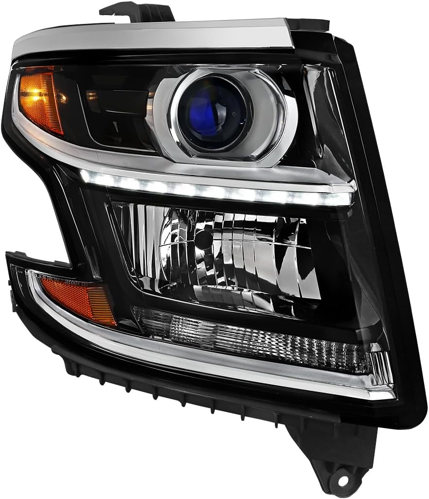 LED Jet Black Passenger Right Side Projector Headlight