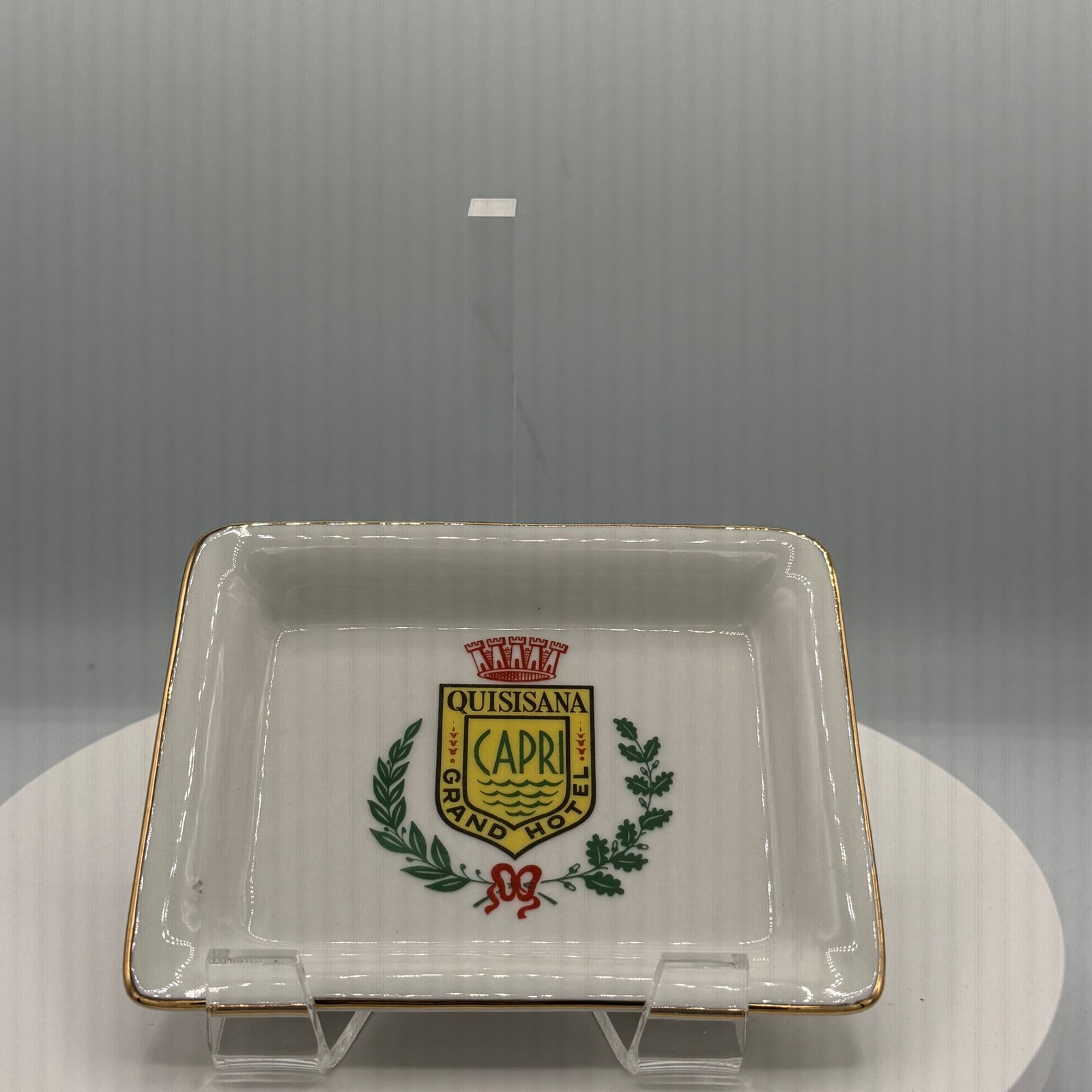 Grand Hotel Quisisana Capri Vintage Italian Souvenir Trinket Dish