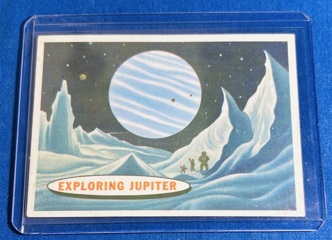 1957 Topps Space Cards #80 Exploring Jupiter ~  EX to EX-MT
