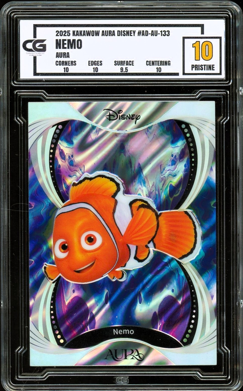 2025 Kakawow Disney Aura #133 PRIZM REFRACTOR Finding Nemo CG 10 PRISTINE
