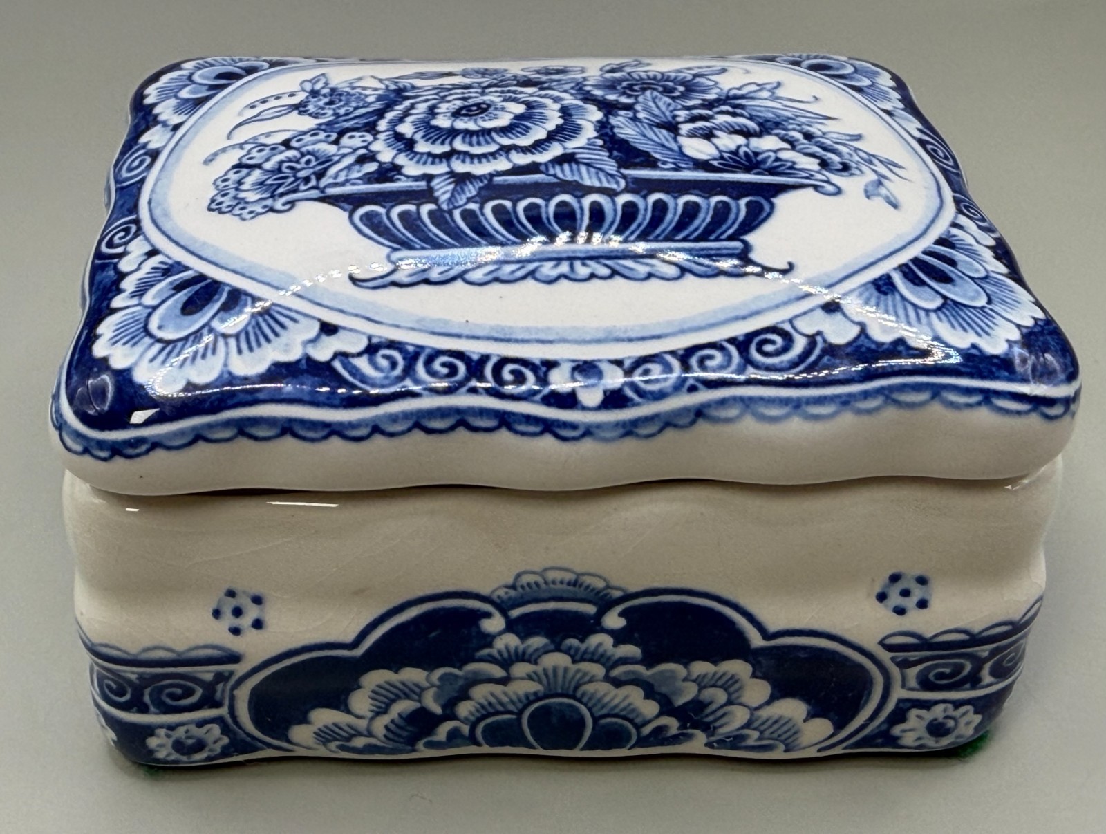 Royal Delft Blue Square Table Box/Trinket Box-Made in Holland
