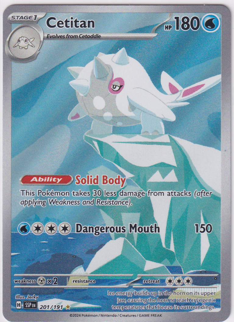 Pokemon - Cetitan - 201/191 - SV08: Surging Sparks - Holo - Illustration Rare NM