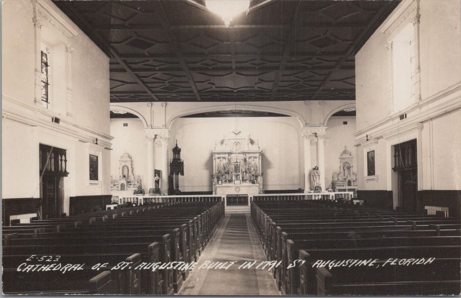 RPPC Postcard Cathedral of St Augustine St Augustine FL 