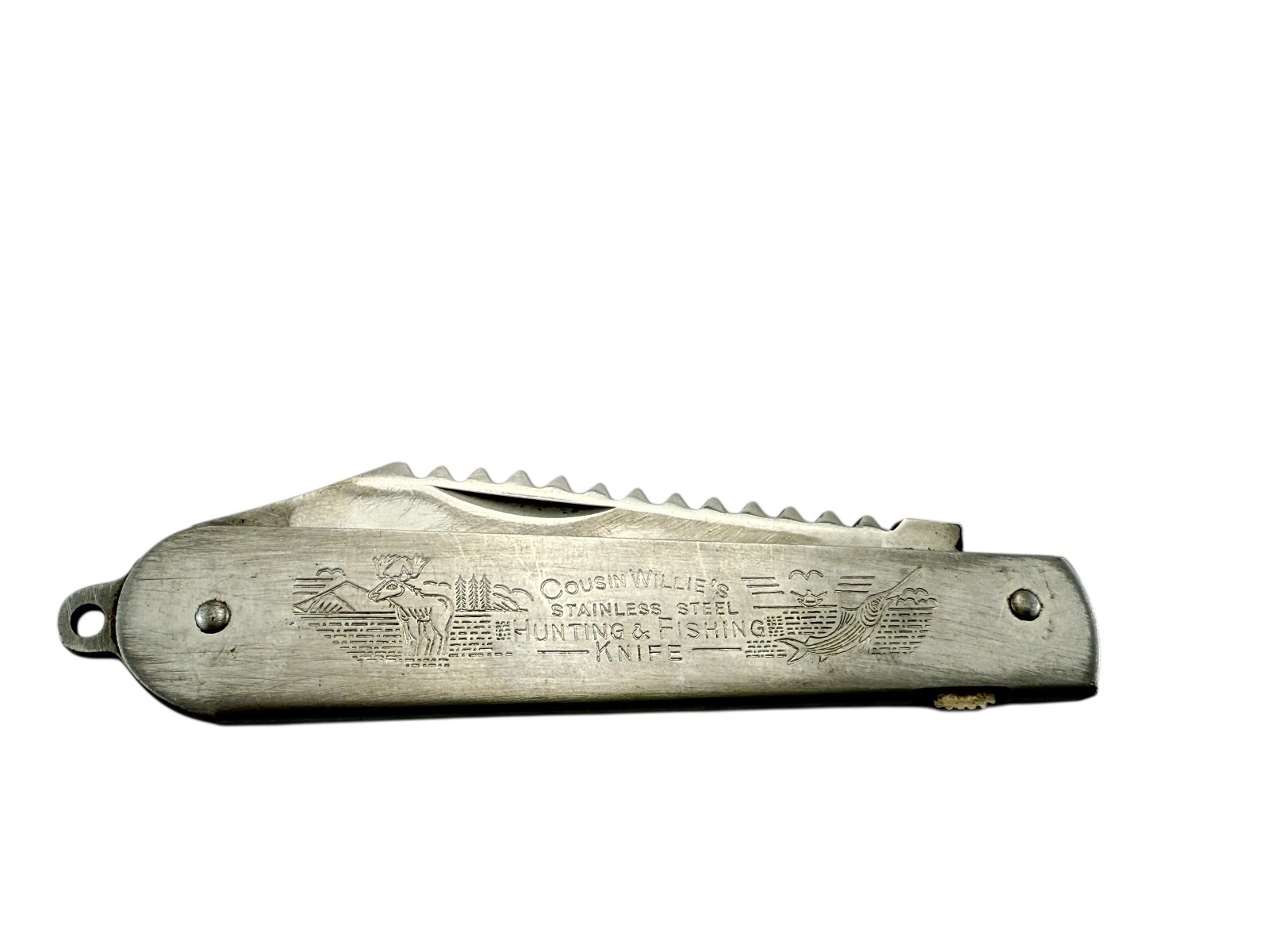 Vintage Cousin Willys Stainless Steel Hunting & Fishing Knife