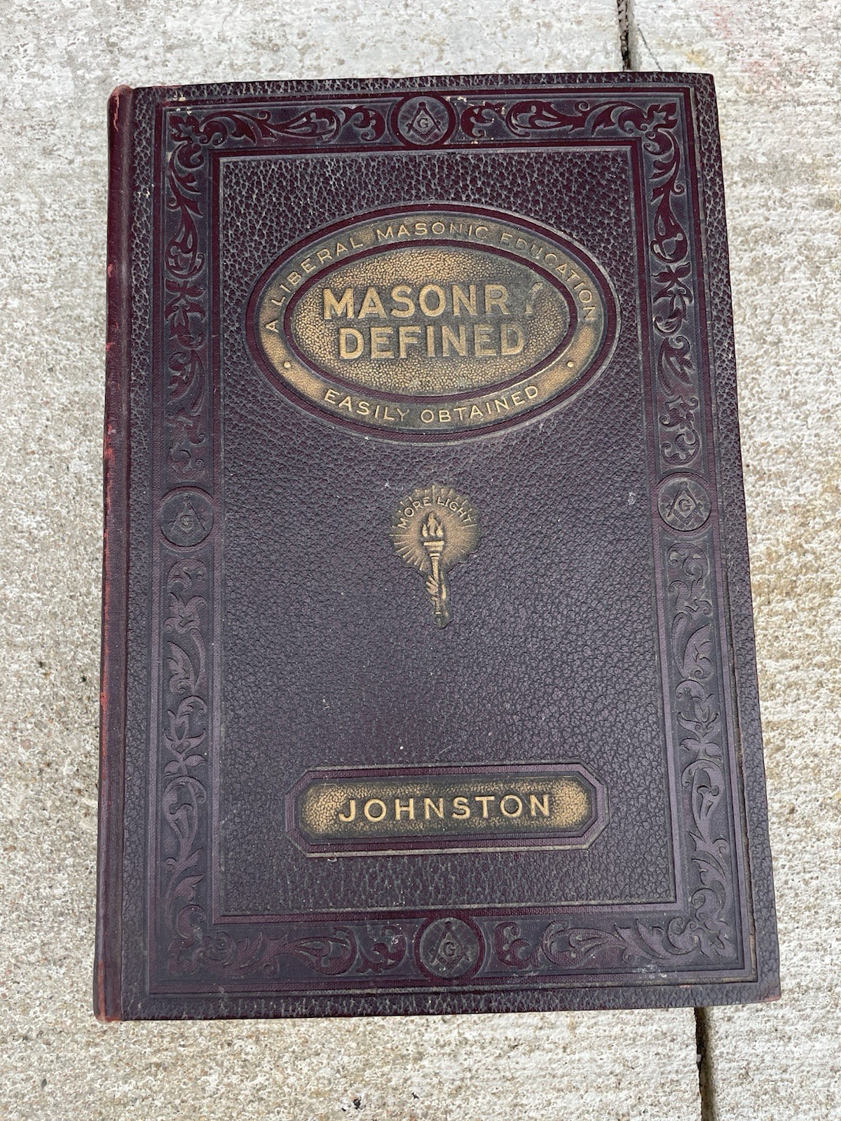 Masonry Defined Albert Mackey Johnston 1930 / 1939 Revised Enlarged Book NL