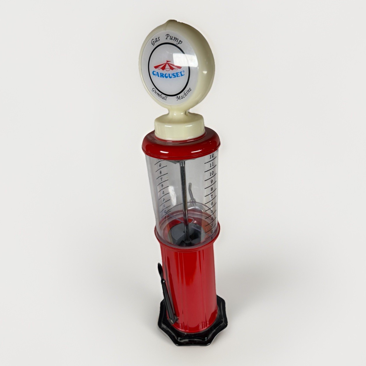 Vintage Red Carousel Gas Pump Gumball Machine Novelty Decor