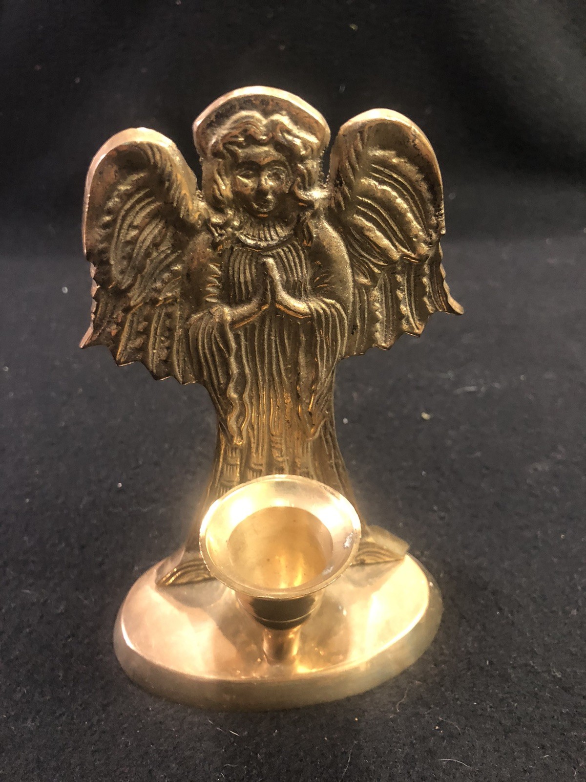 BRASS Angel Taper Candleholder 5.25\