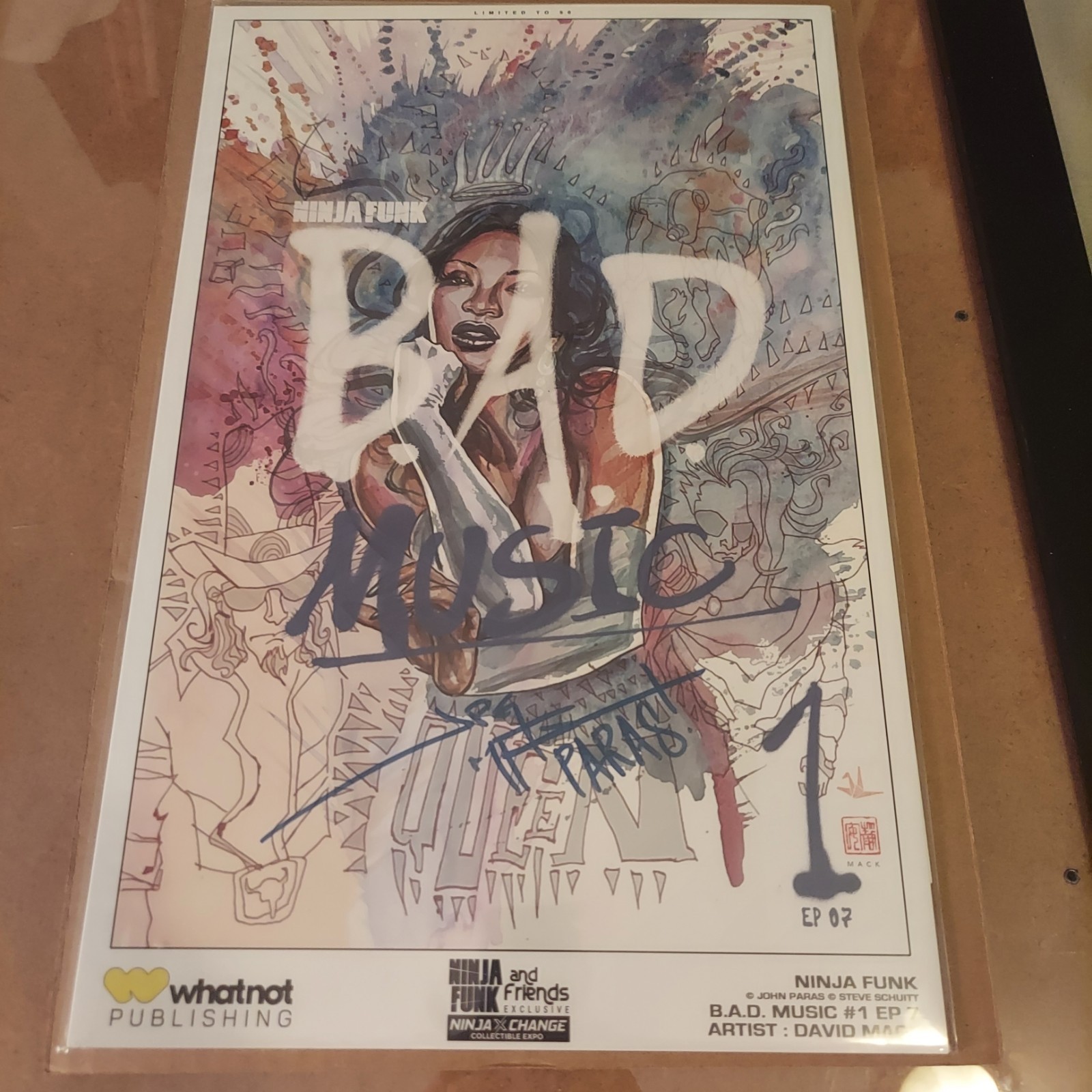 [Signed] Ninja Funk Bad Music 11x17 Poster w/COA LTD 50