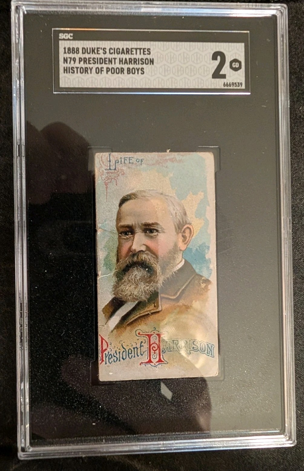 1889 Duke's History Of Poor Boys N79 President Harrison SGC 2 POP 2 Key Benjamin 1889 Duke's History Of Poor Boys N79 President Harrison SGC 2 POP 2 Key Benjamin