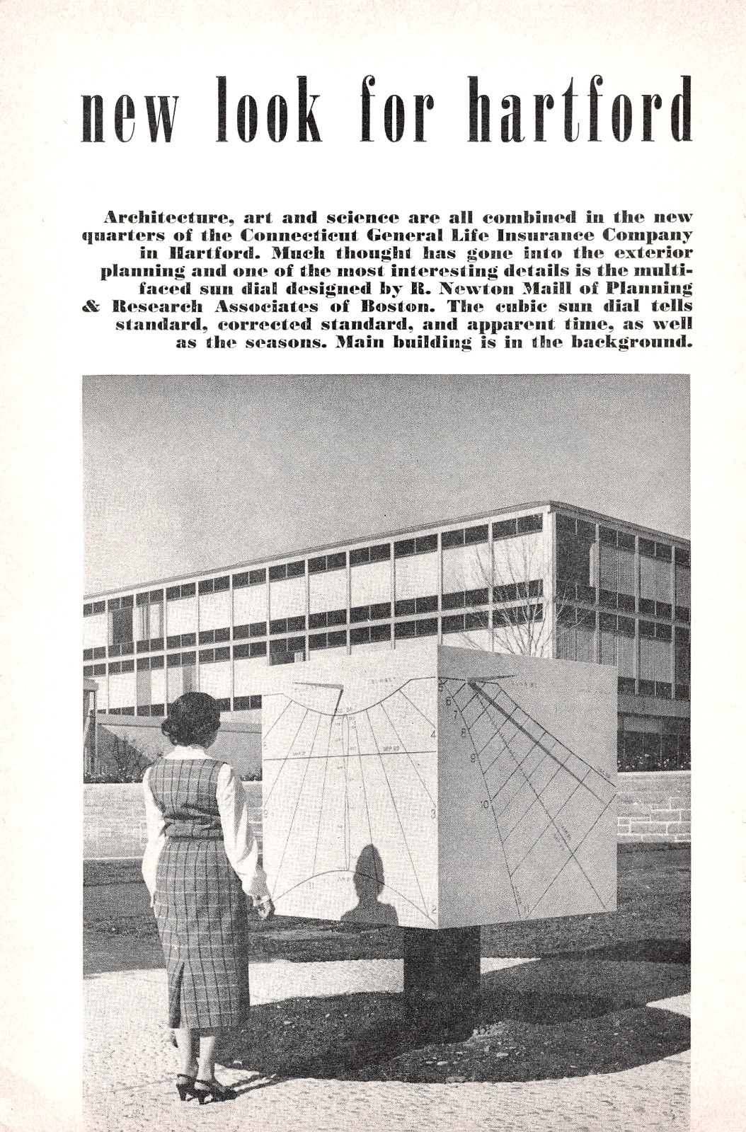Isamu Noguchi CIGNA Campus Bloomfield Hartford CT Sculpture Vtg 1958 Mag Excerpt