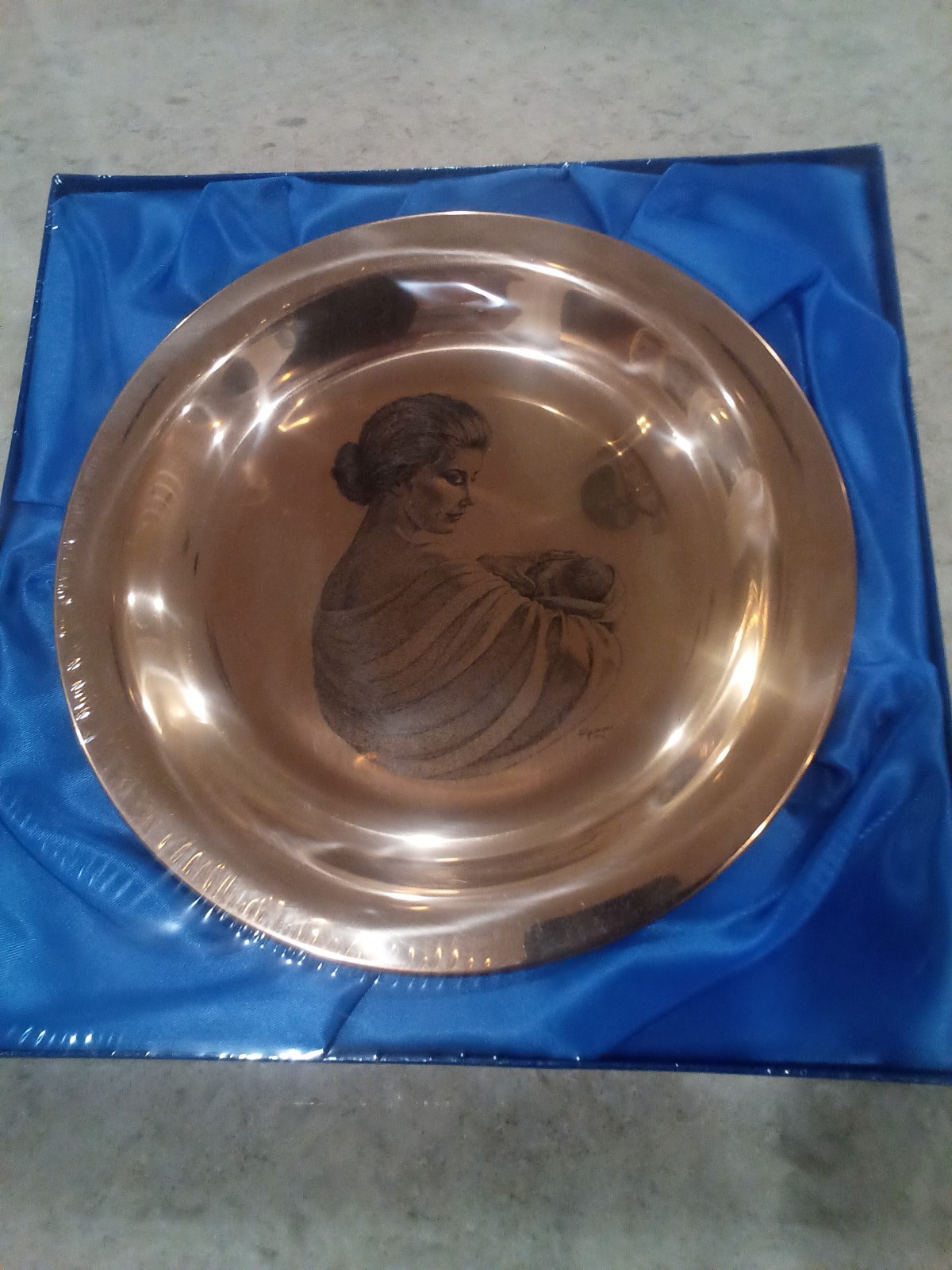 1972 Franklin Mint Sterling Silver Mothers Day Plate