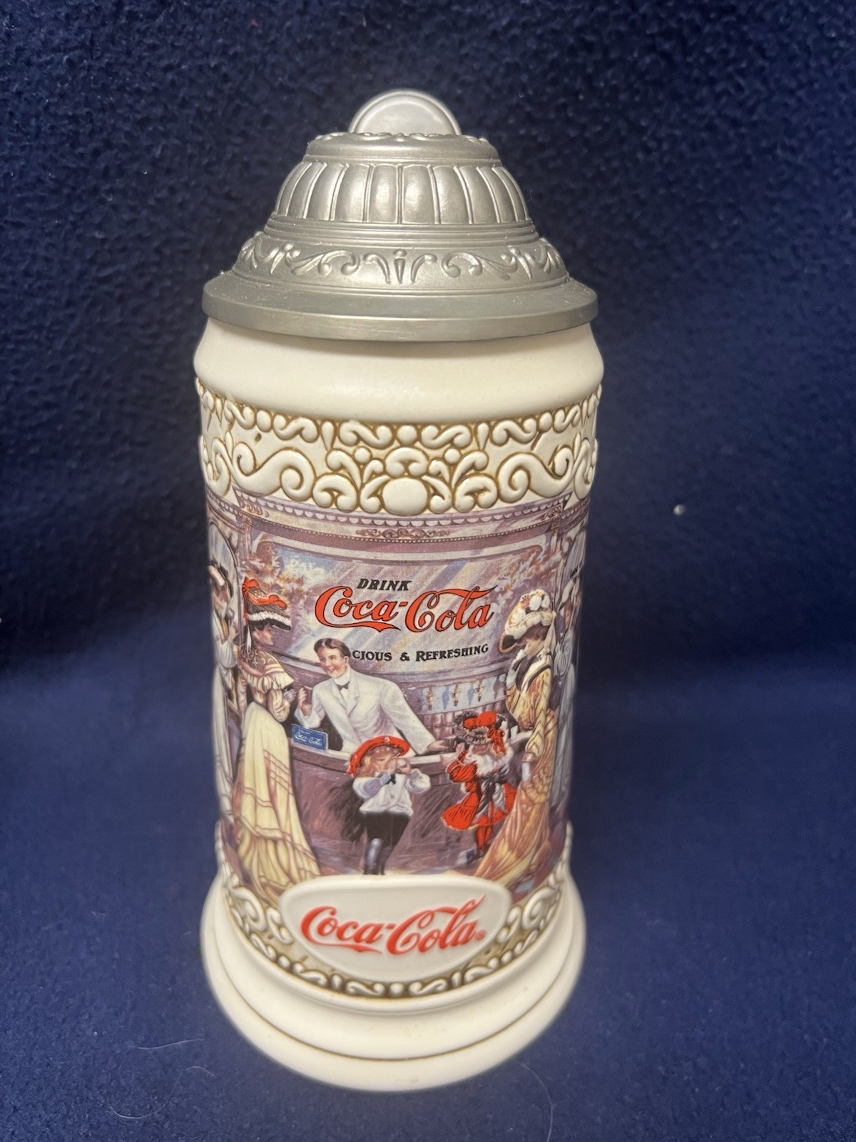 VINTAGE 1994 COCA-COLA  Stein with lid  THE SODA FOUNTAIN #26225-BRAZIL