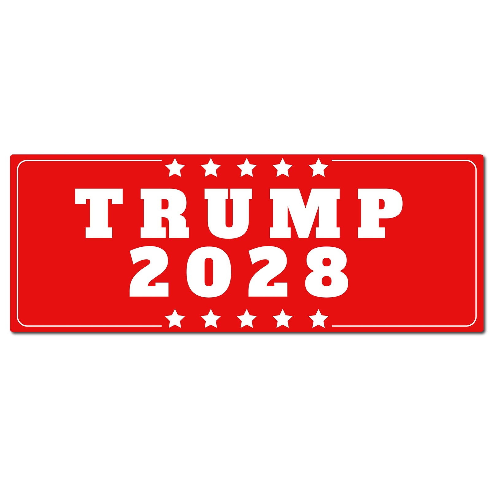 Magnet Me Up Trump 2028 Car Magnet, 3x8 Inches, Red Election 2028 Magnetic Decal