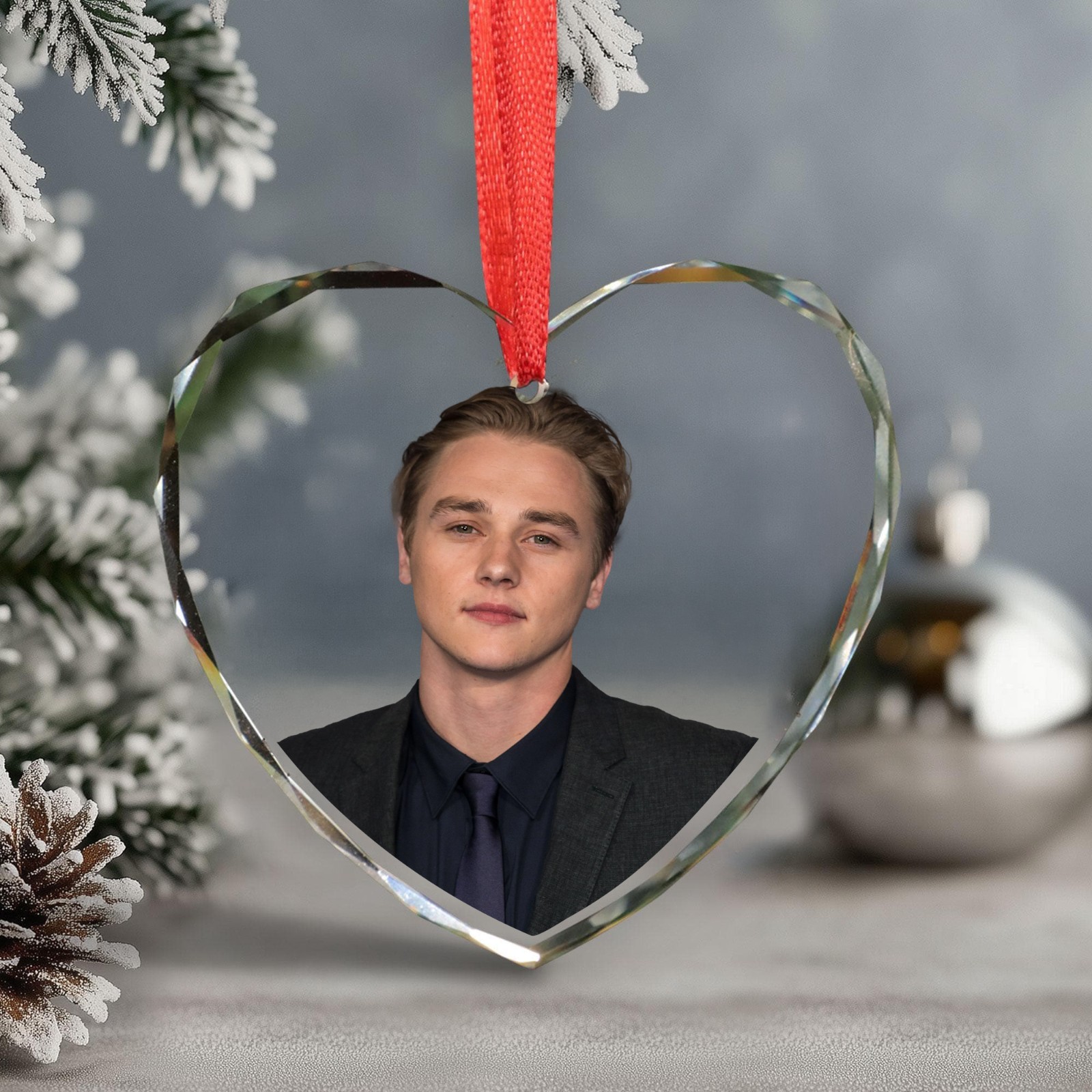 Ben Hardy Christmas Ornament, Celebrity Fan Holiday Gift, Acrylic or Glass