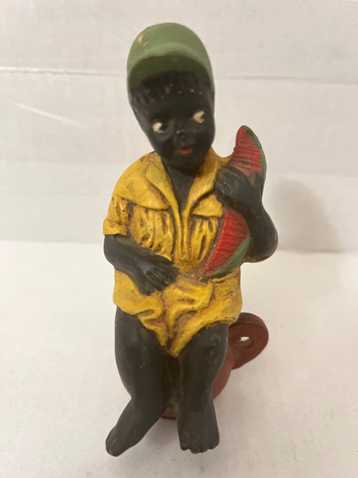 VTG Porcelain Figurine Holding Watermelon