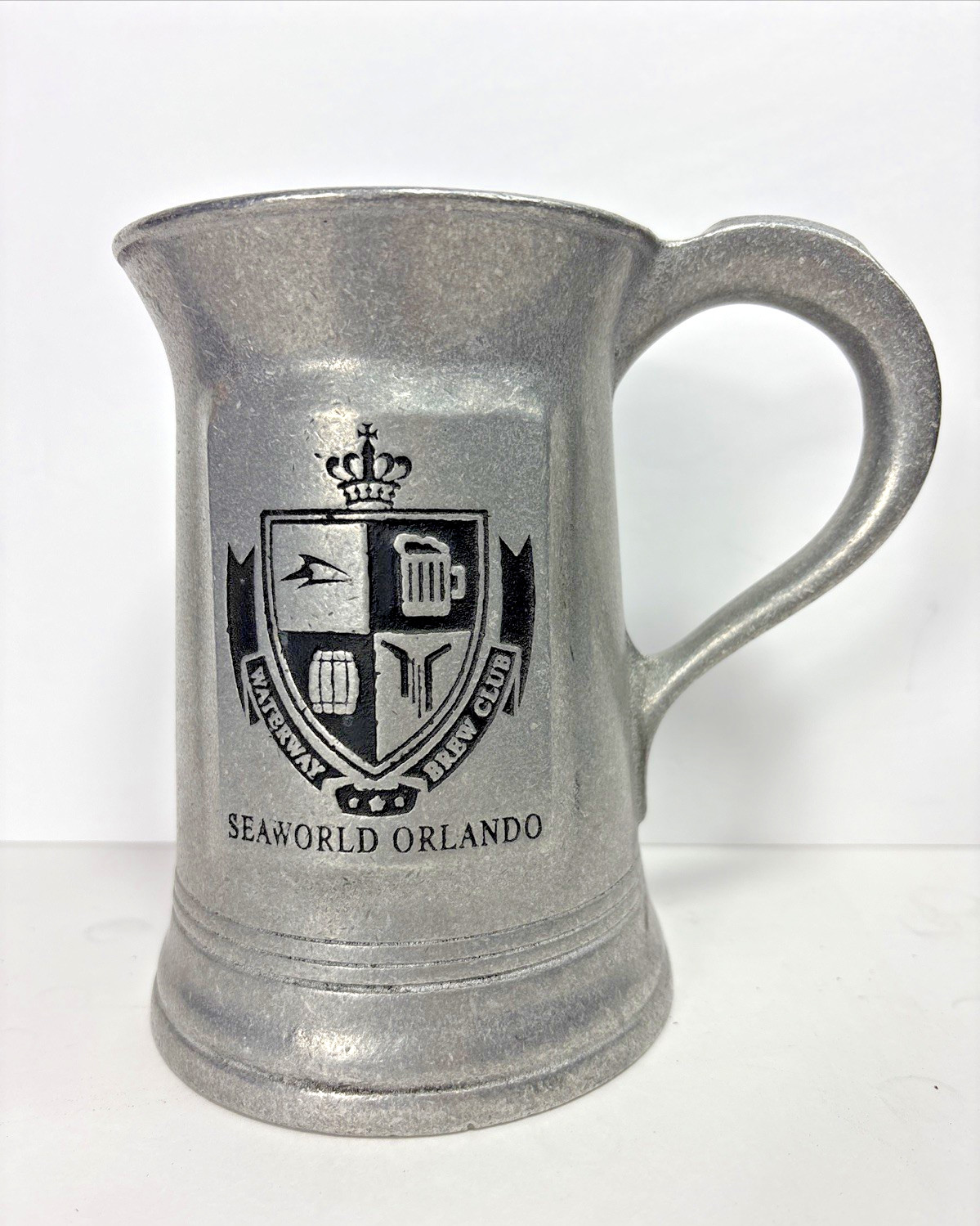 Vintage SeaWorld Orlando Waterways Pub Club Pewter Tankard Mug Carson Freeport