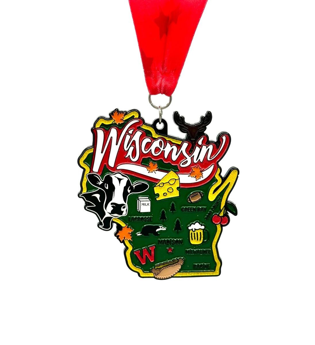 Race Through Wisconson Medal and Bib