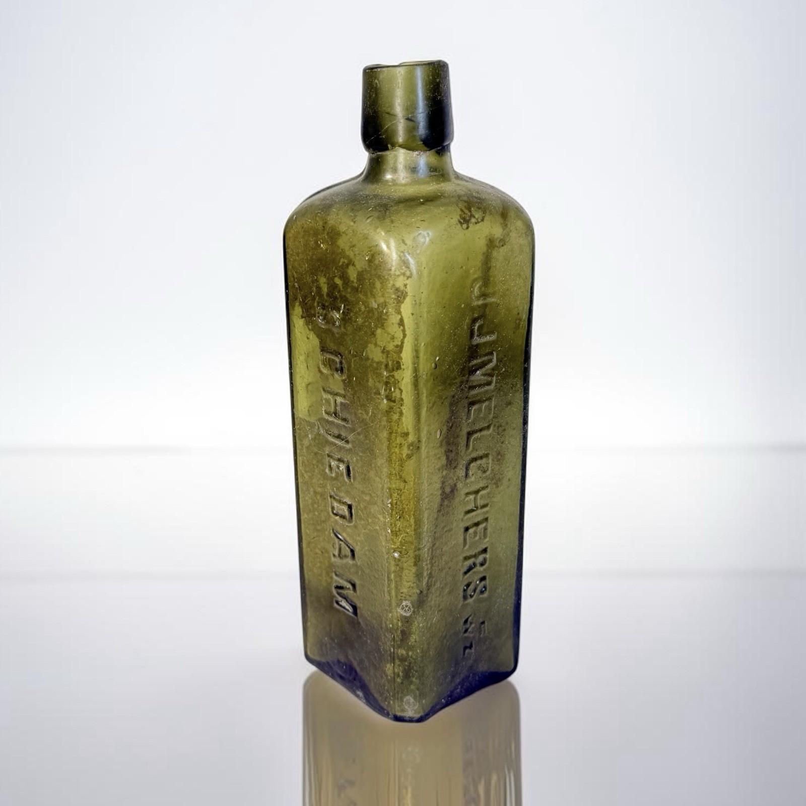 Antique 19thC J.J. Melchers Schiedam Aromatic Schnapps Bottle Shipwreck Relic