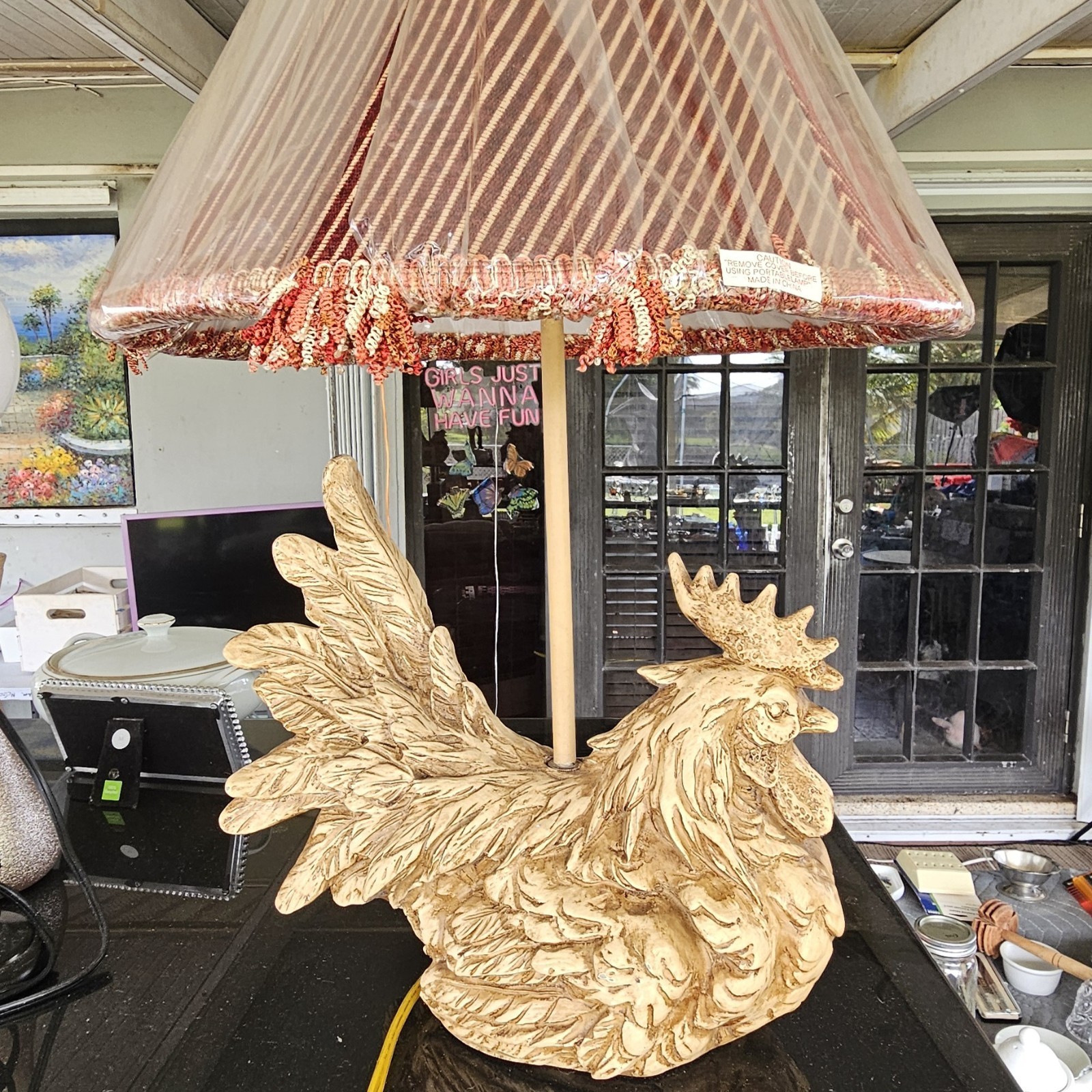 Large Rooster Table Lamp 25\